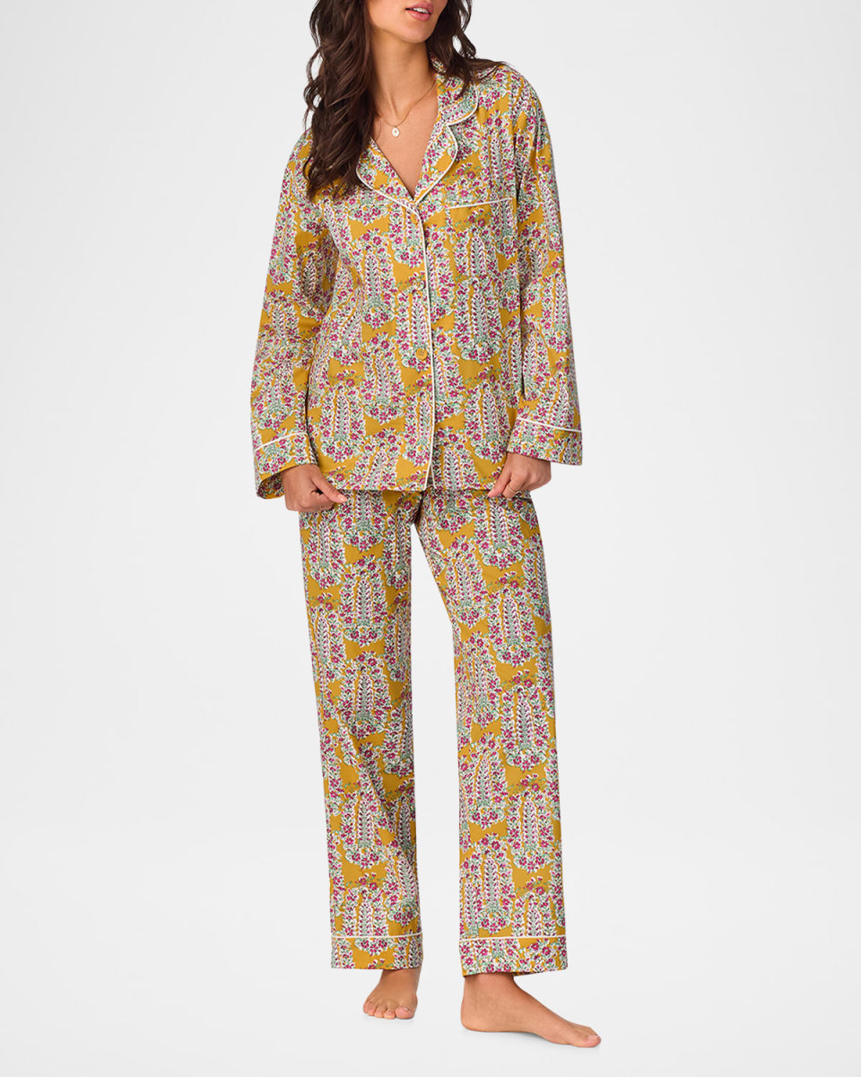 Floral-Print Organic Cotton Jersey Pajama Set